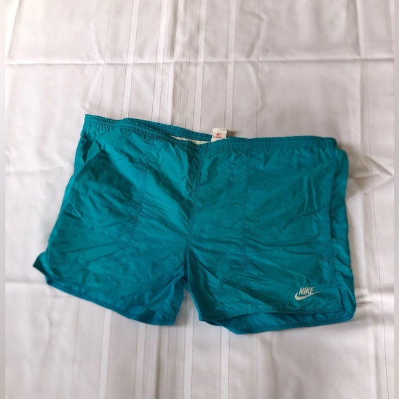 Vtg Teal Nike Embroidered Swimming Trunks - Picture 2 of 13